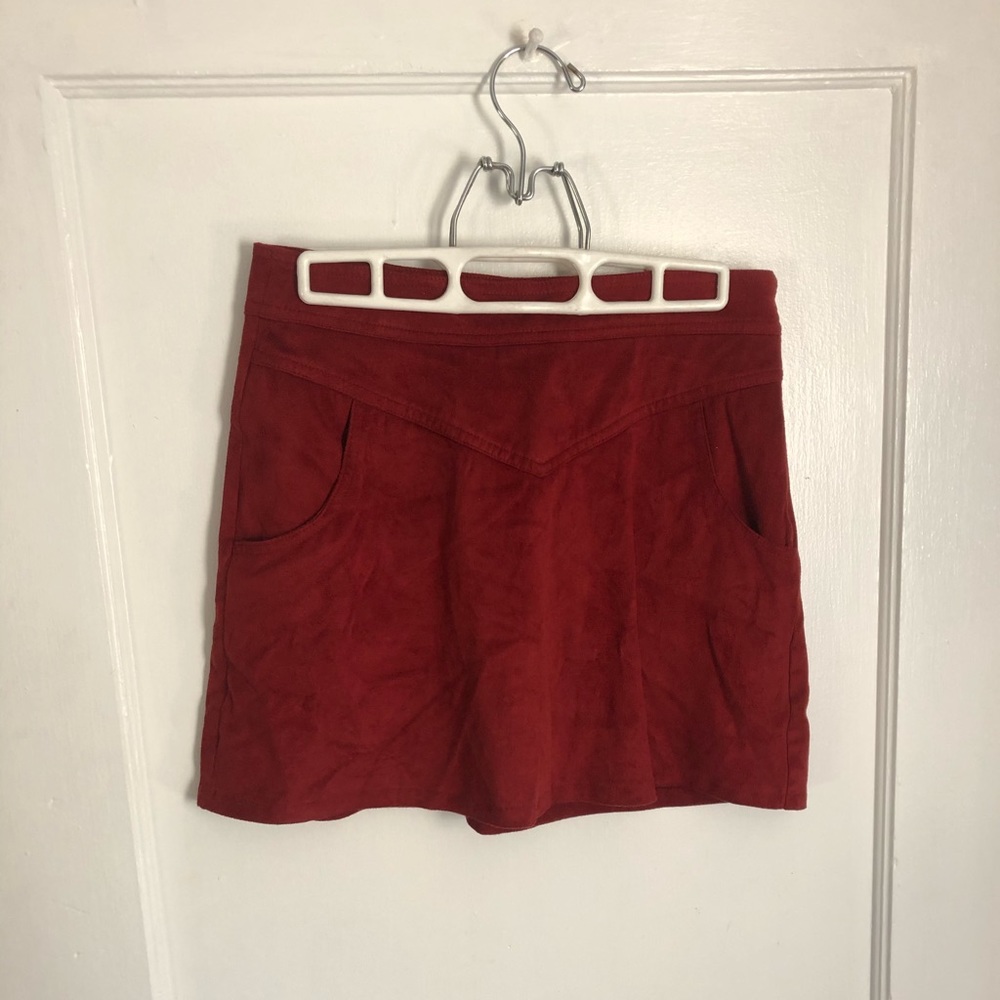 Red Velvet miniskirt